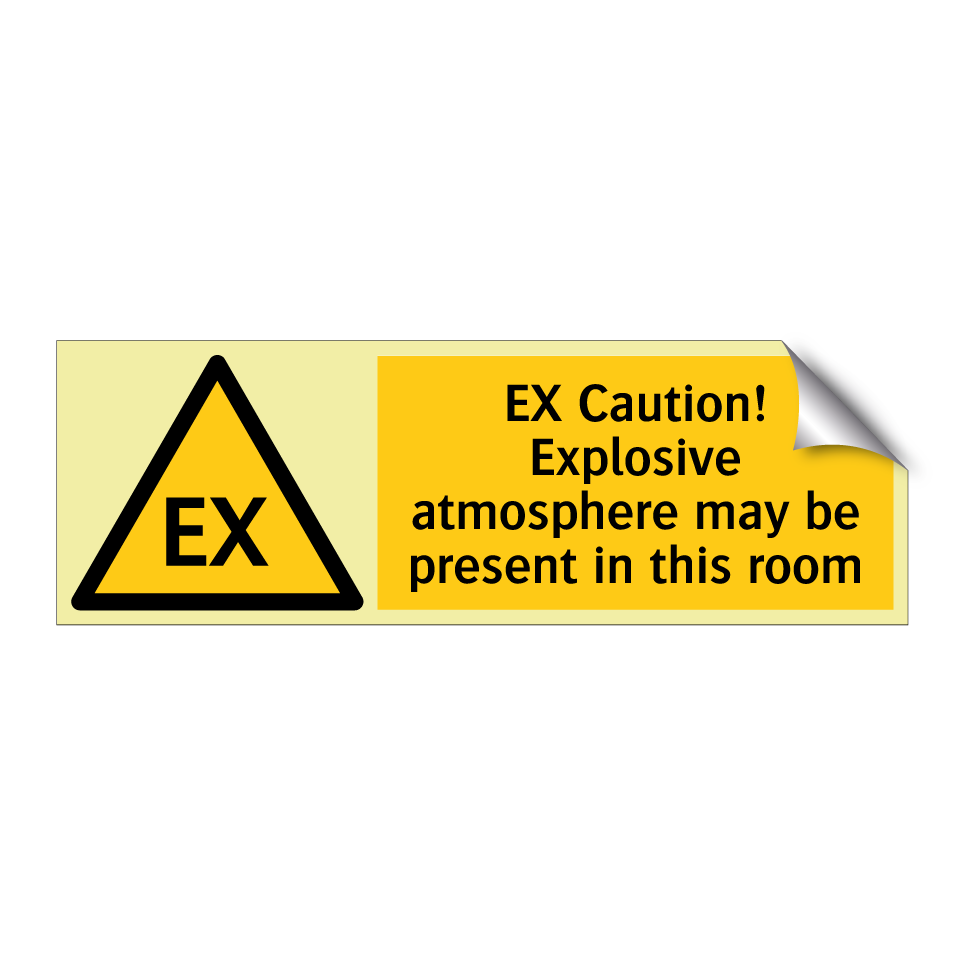 EX Caution! Explosive atmosphere may be present in this room