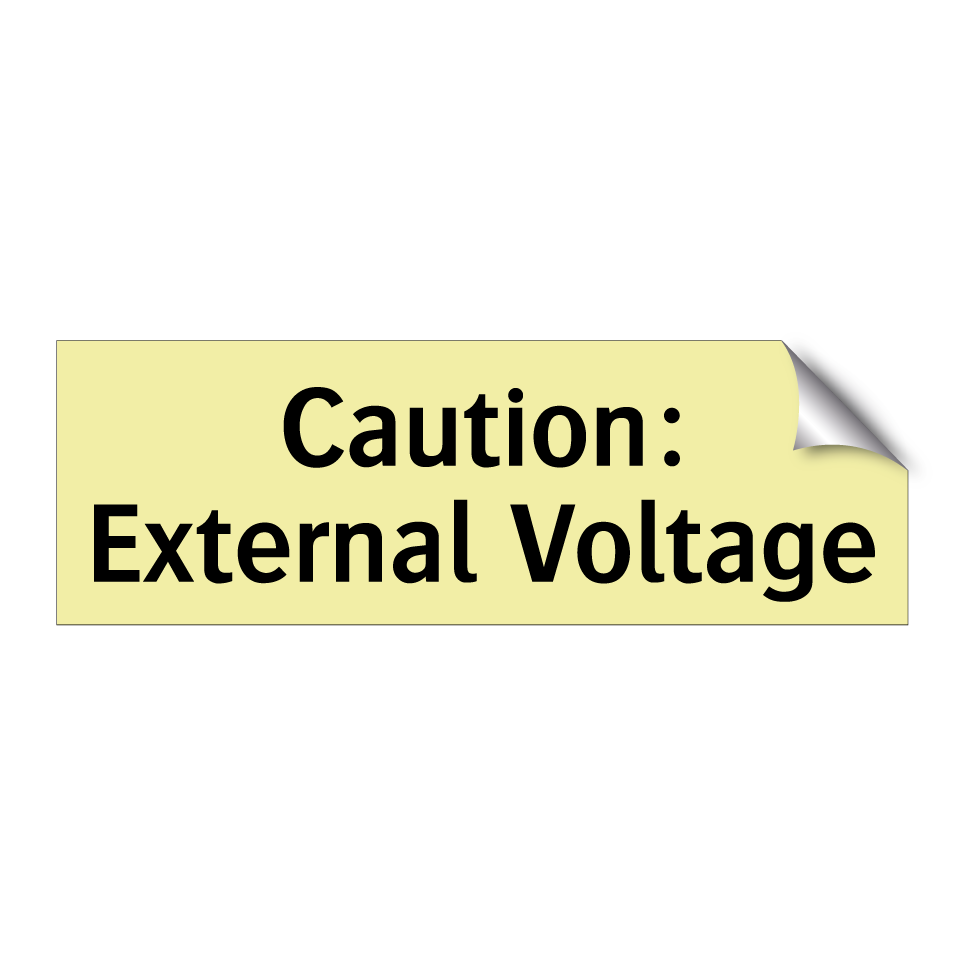 Caution: External Voltage