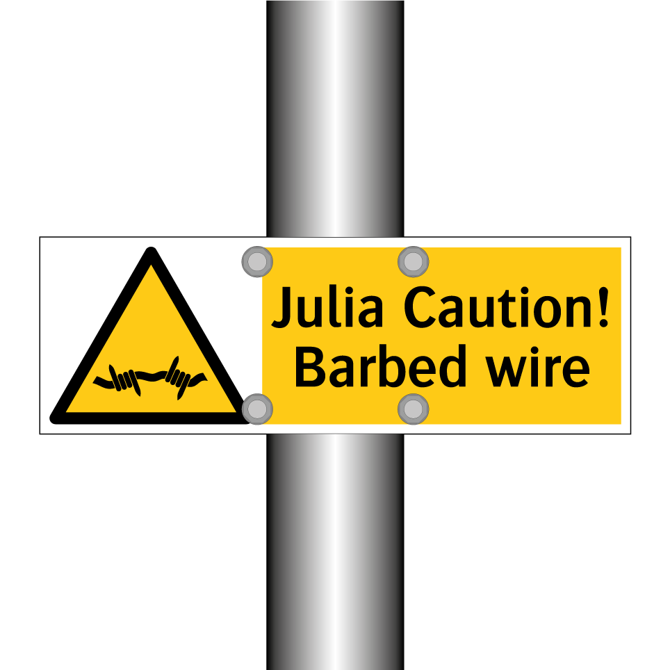 Julia Caution! Barbed wire