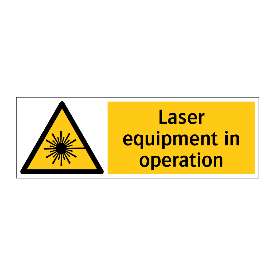 Laser equipment in operation