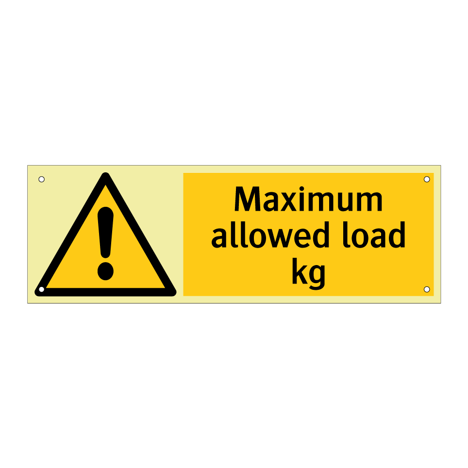 Maximum allowed load kg
