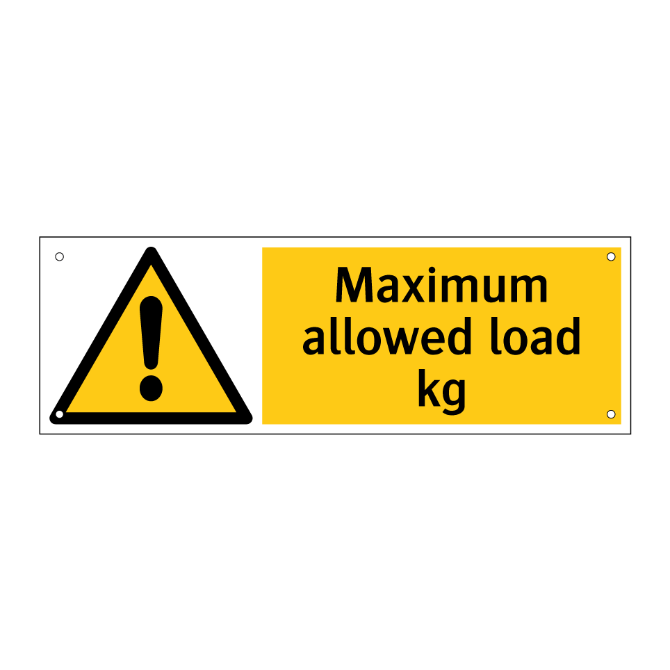Maximum allowed load kg