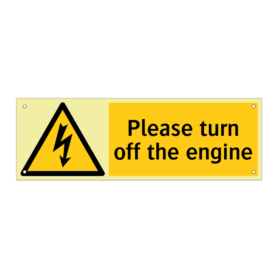Please turn off the engine