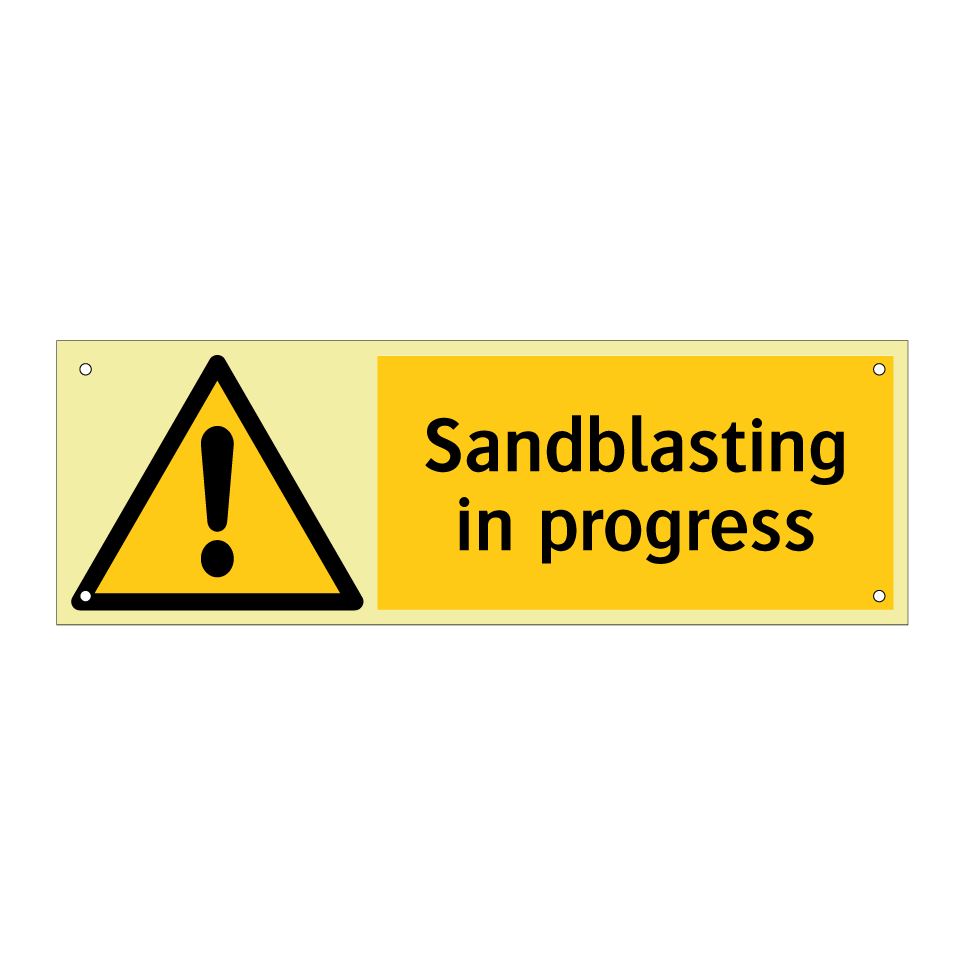 Sandblasting in progress