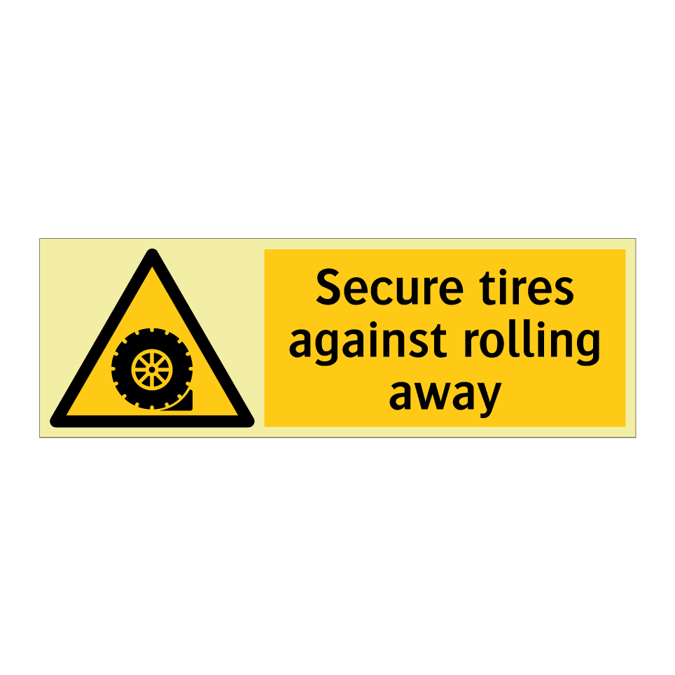 Secure tires against rolling away