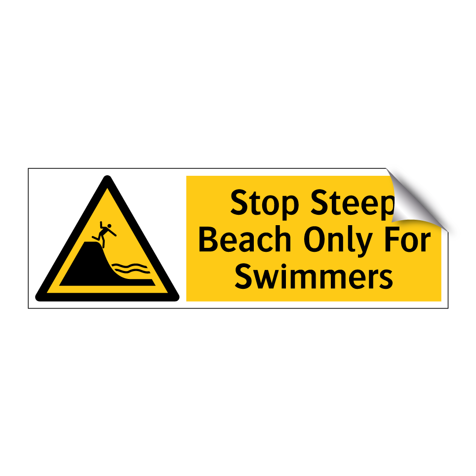 Stop Steep Beach Only For Swimmers