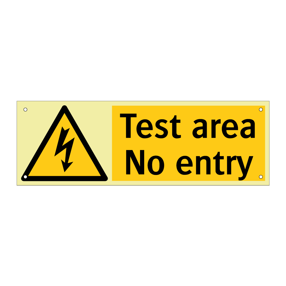 Test area No entry