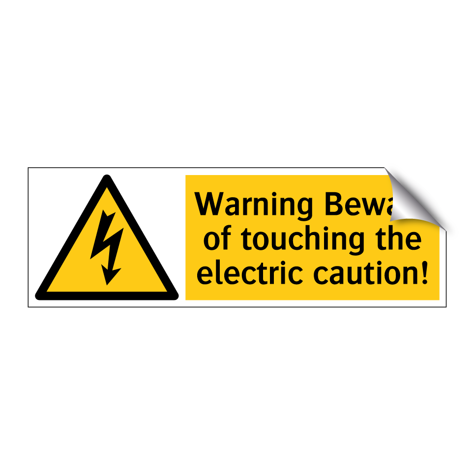 Warning Beware of touching the electric caution!