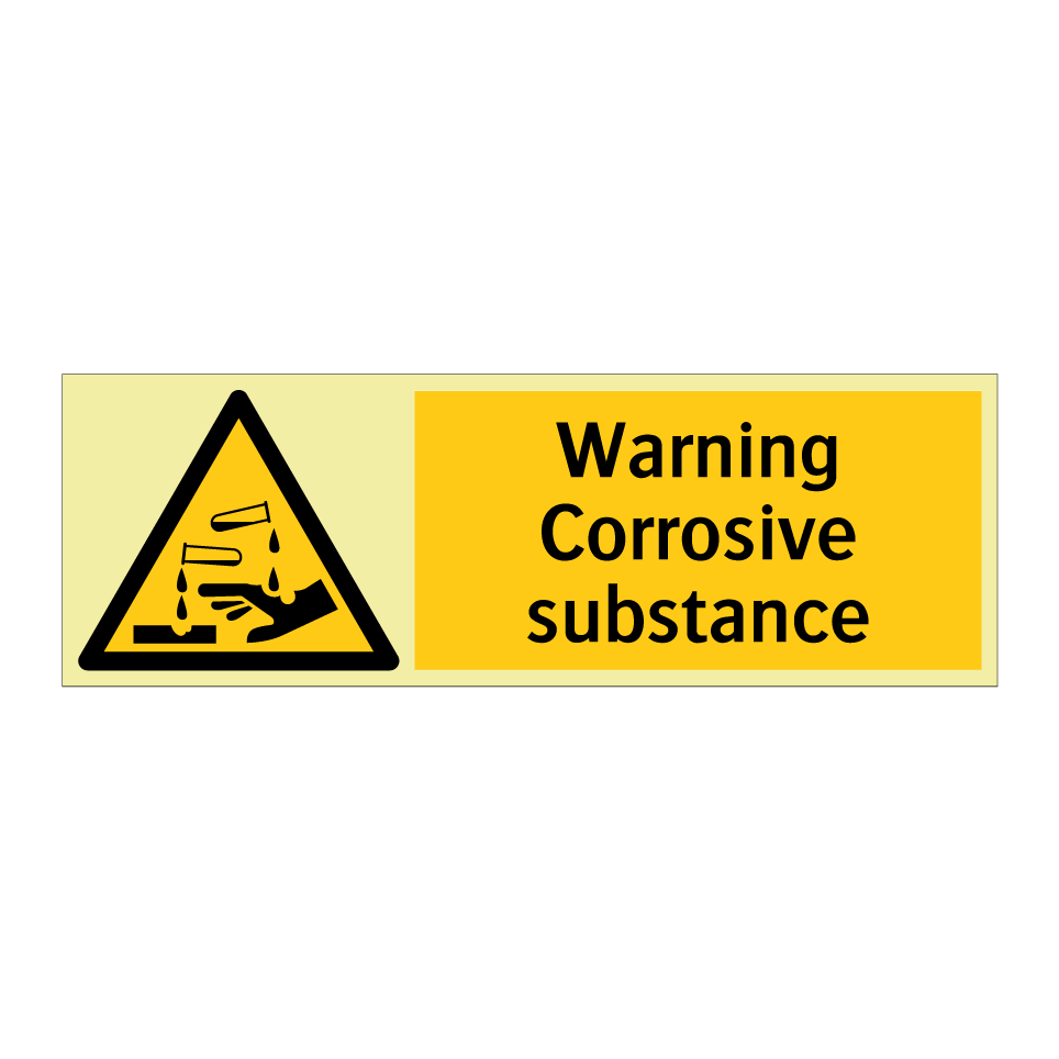 Warning Corrosive substance