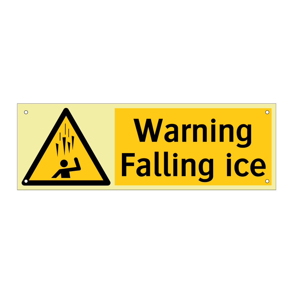 Warning Falling ice
