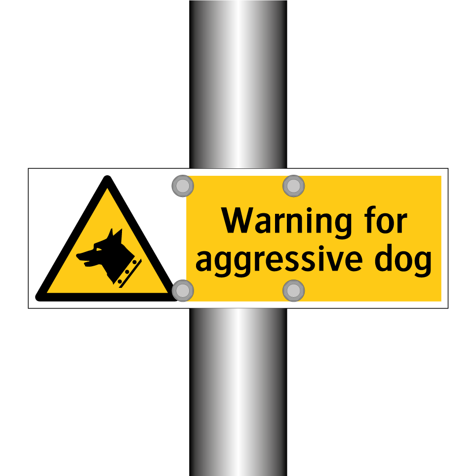 Warning for aggressive dog