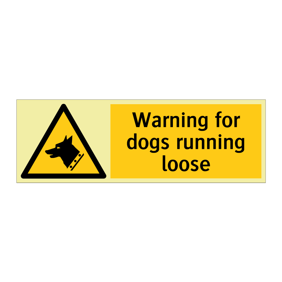 Warning for dogs running loose
