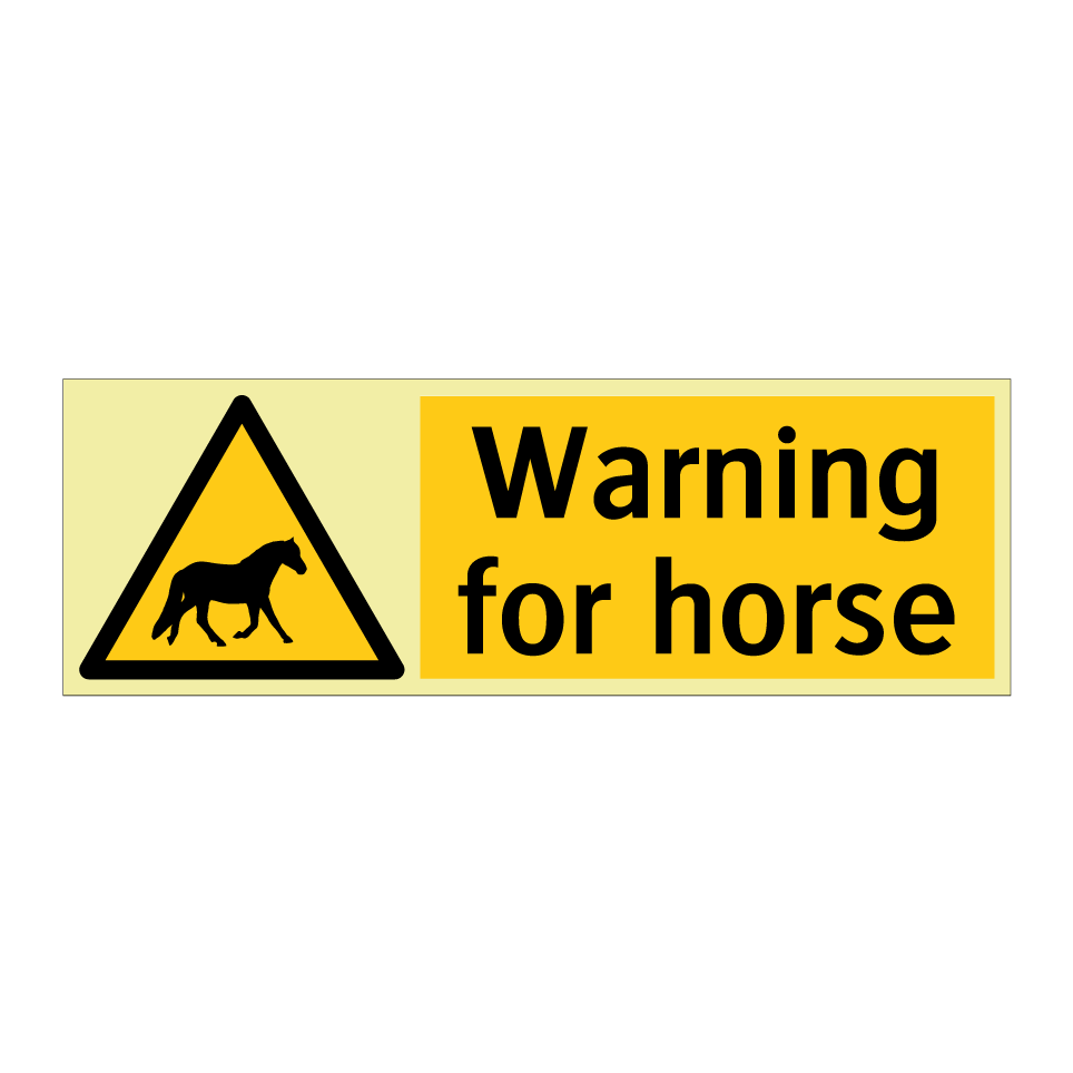 Warning for horse