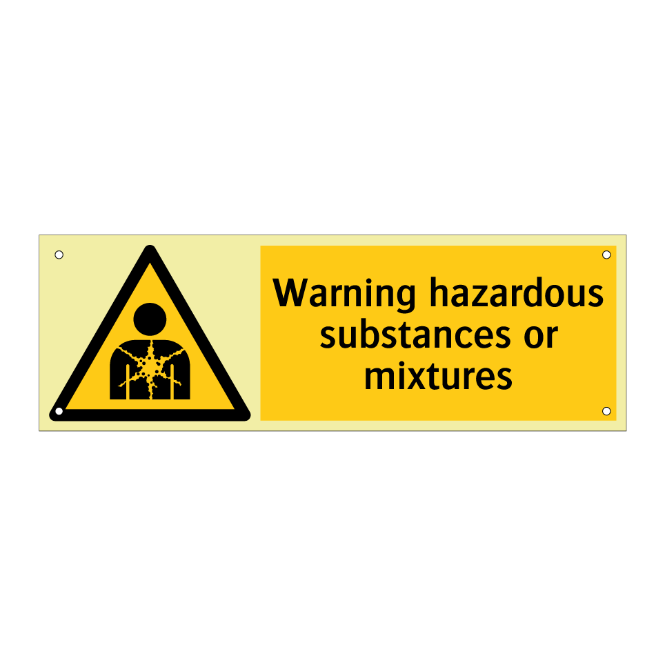 Warning hazardous substances or mixtures