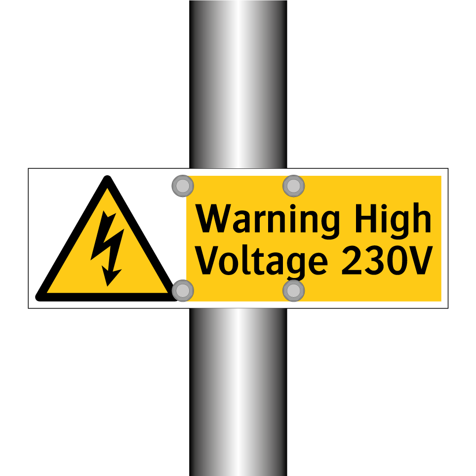 Warning High Voltage 230V