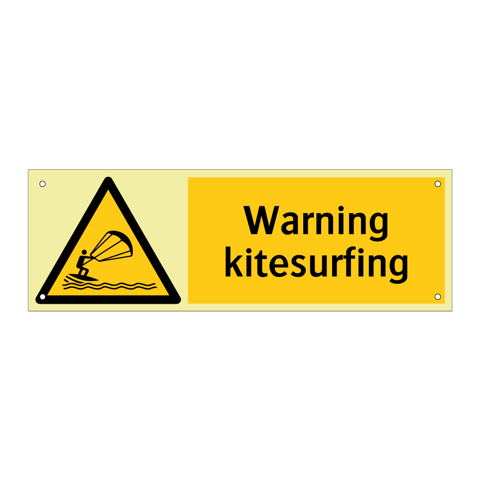 Warning kitesurfing