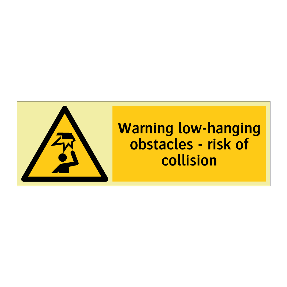 Warning low-hanging obstacles - risk of collision