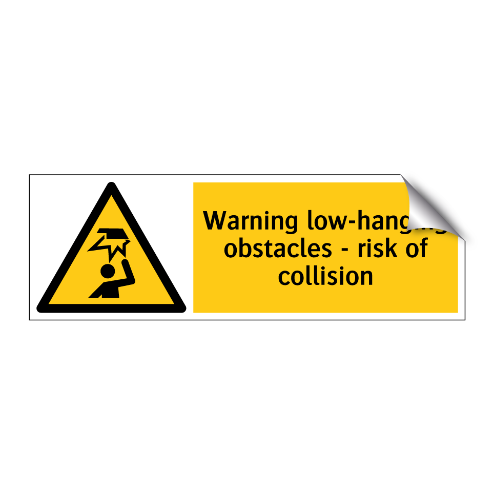Warning low-hanging obstacles - risk of collision
