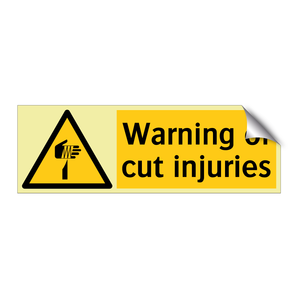 Warning of cut injuries
