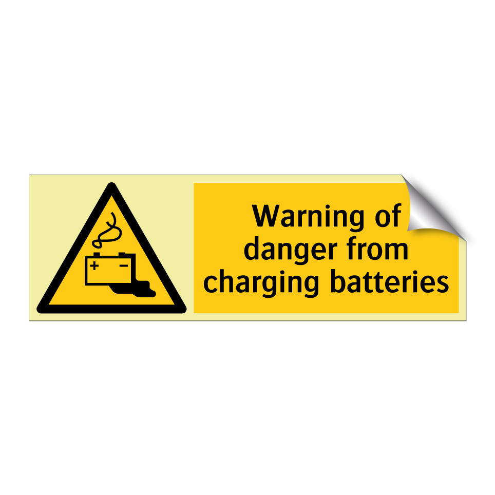 Warning of danger from charging batteries