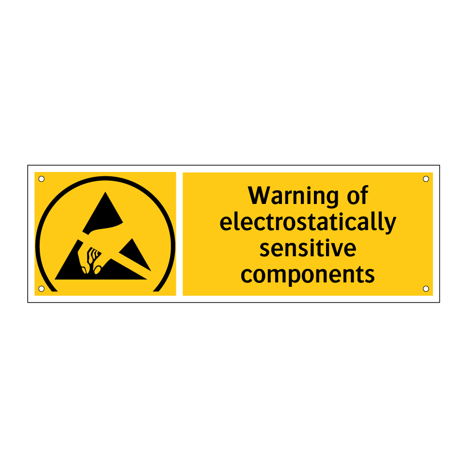 Warning of electrostatically sensitive components