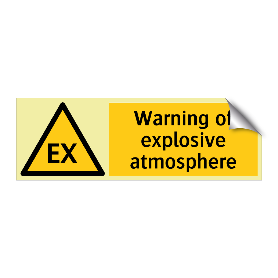 Warning of explosive atmosphere