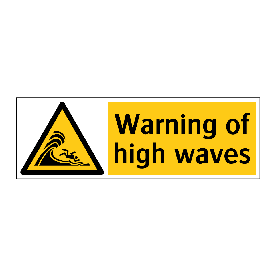 Warning of high waves