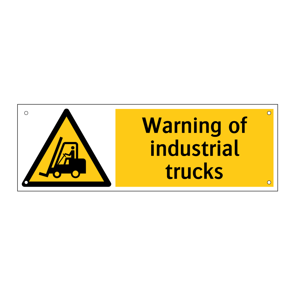 Warning of industrial trucks