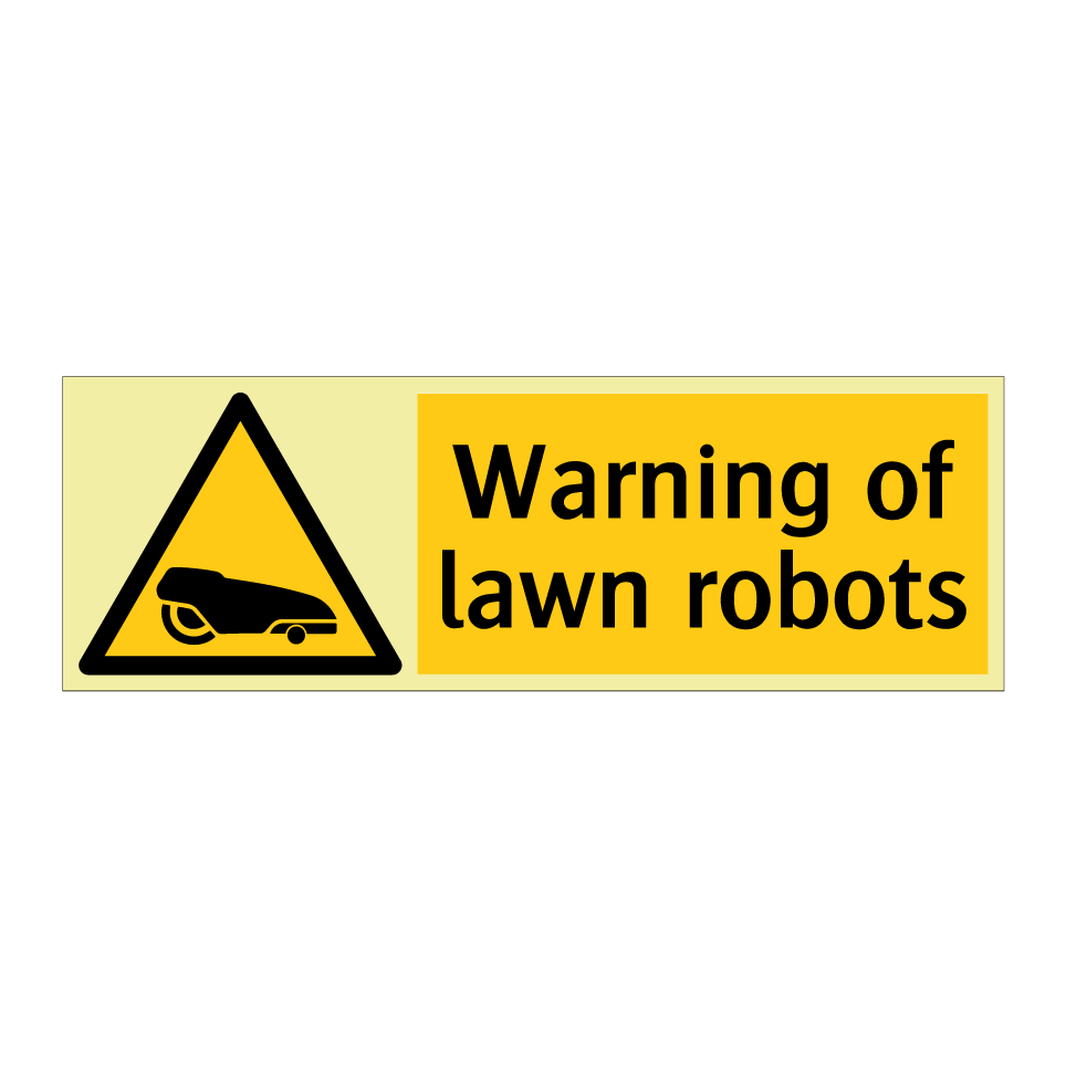 Warning of lawn robots
