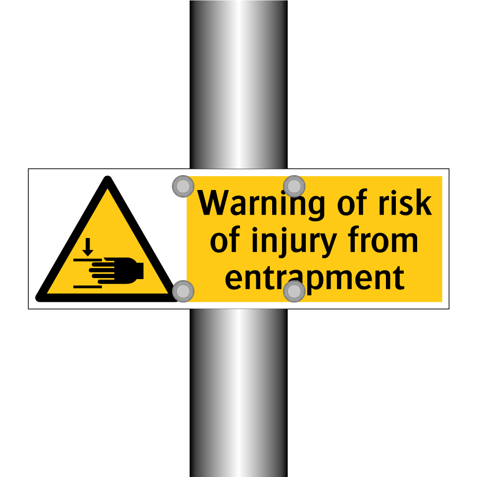 Warning of risk of injury from entrapment