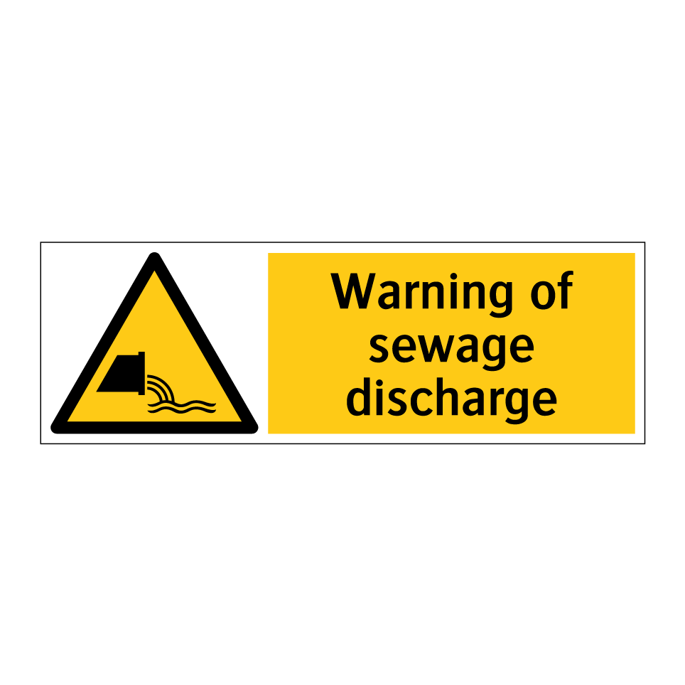 Warning of sewage discharge