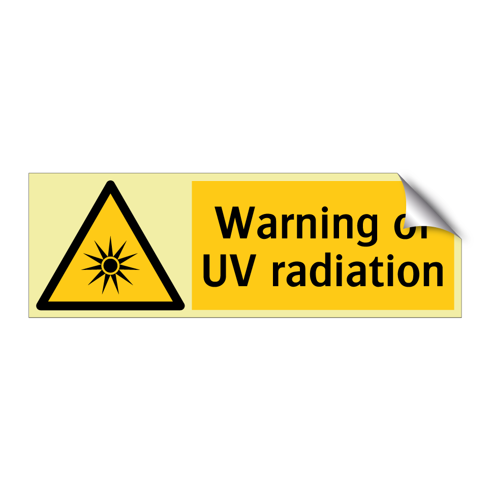 Warning of UV radiation