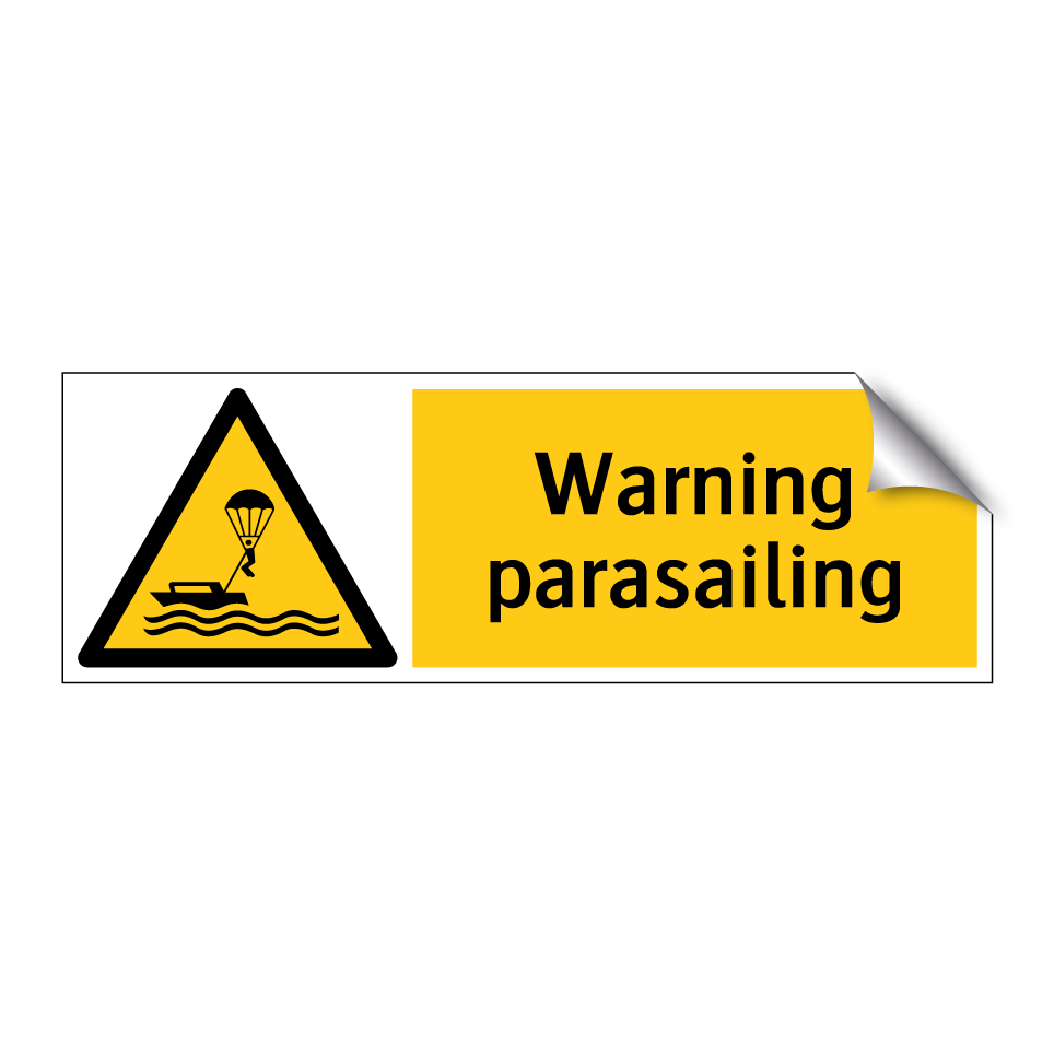 Warning parasailing