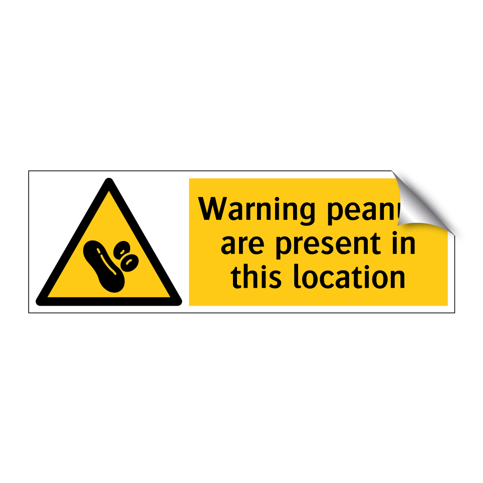Warning peanuts are present in this location