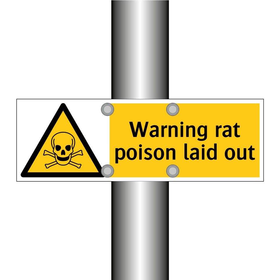 Warning rat poison laid out