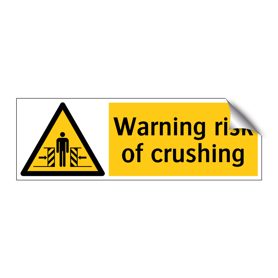 Warning risk of crushing
