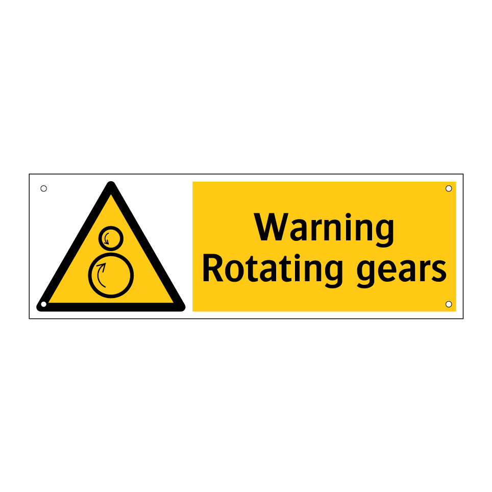 Warning Rotating gears