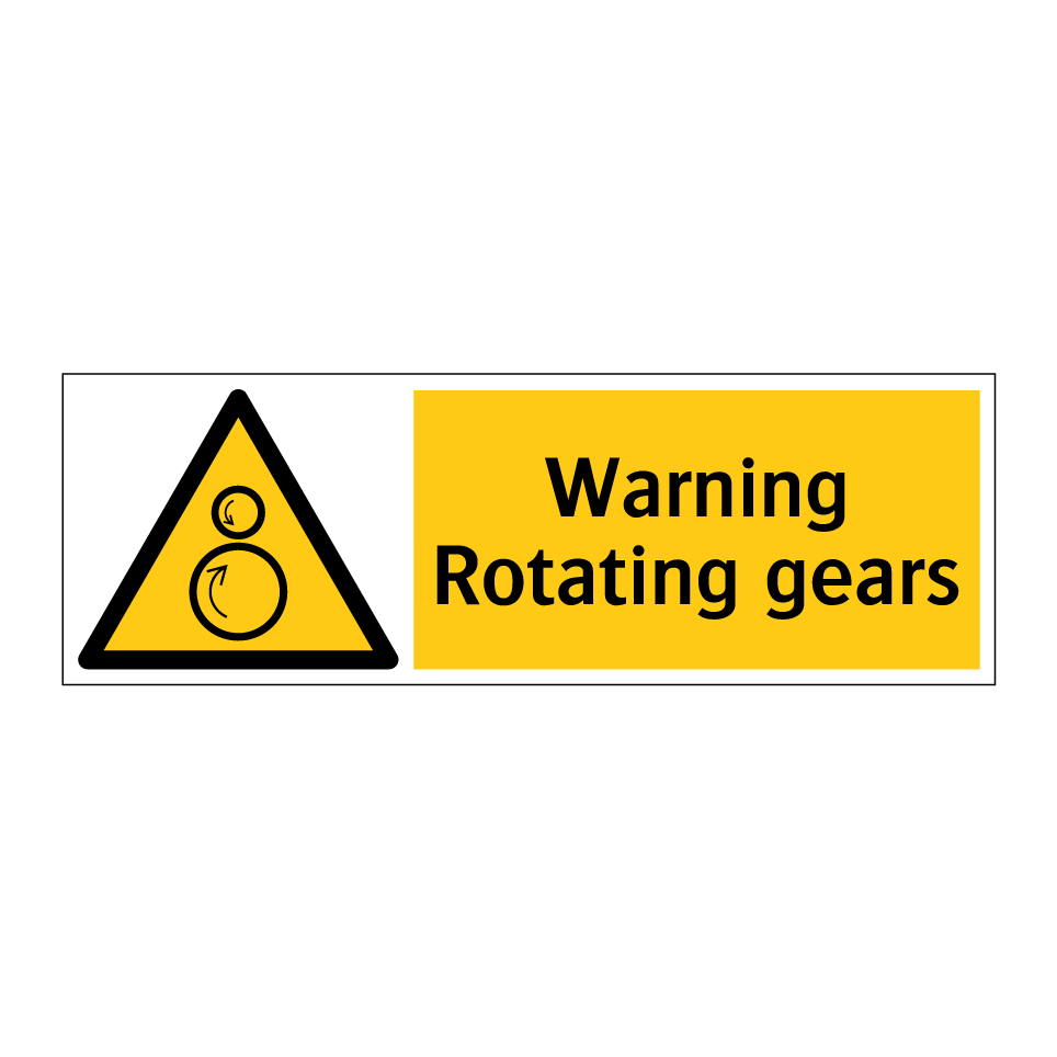 Warning Rotating gears