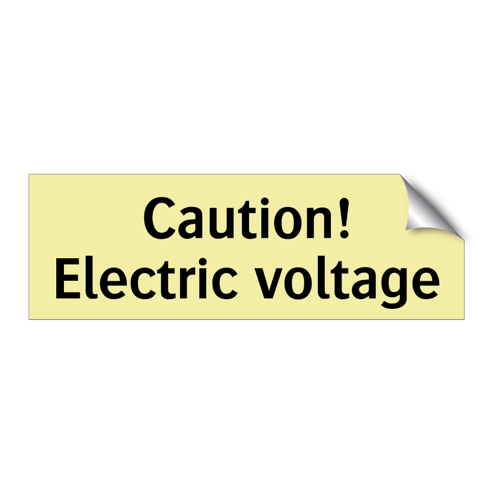 Caution! Electric voltage