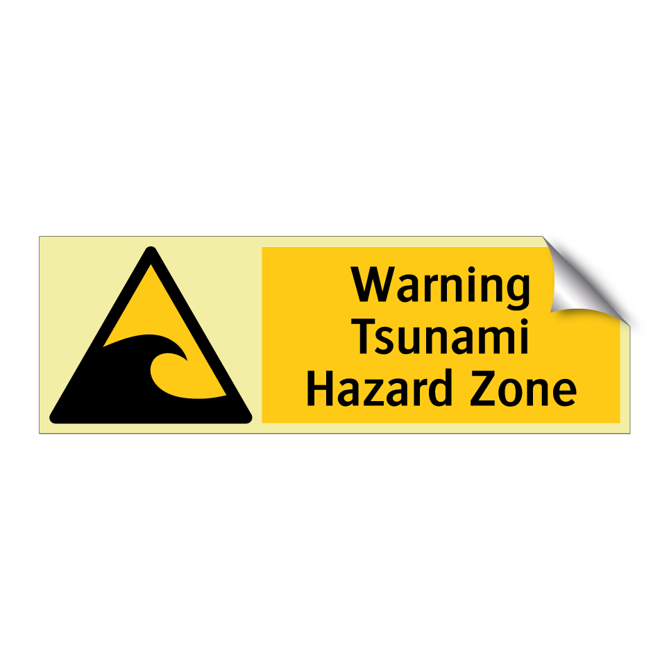 Warning Tsunami Hazard Zone