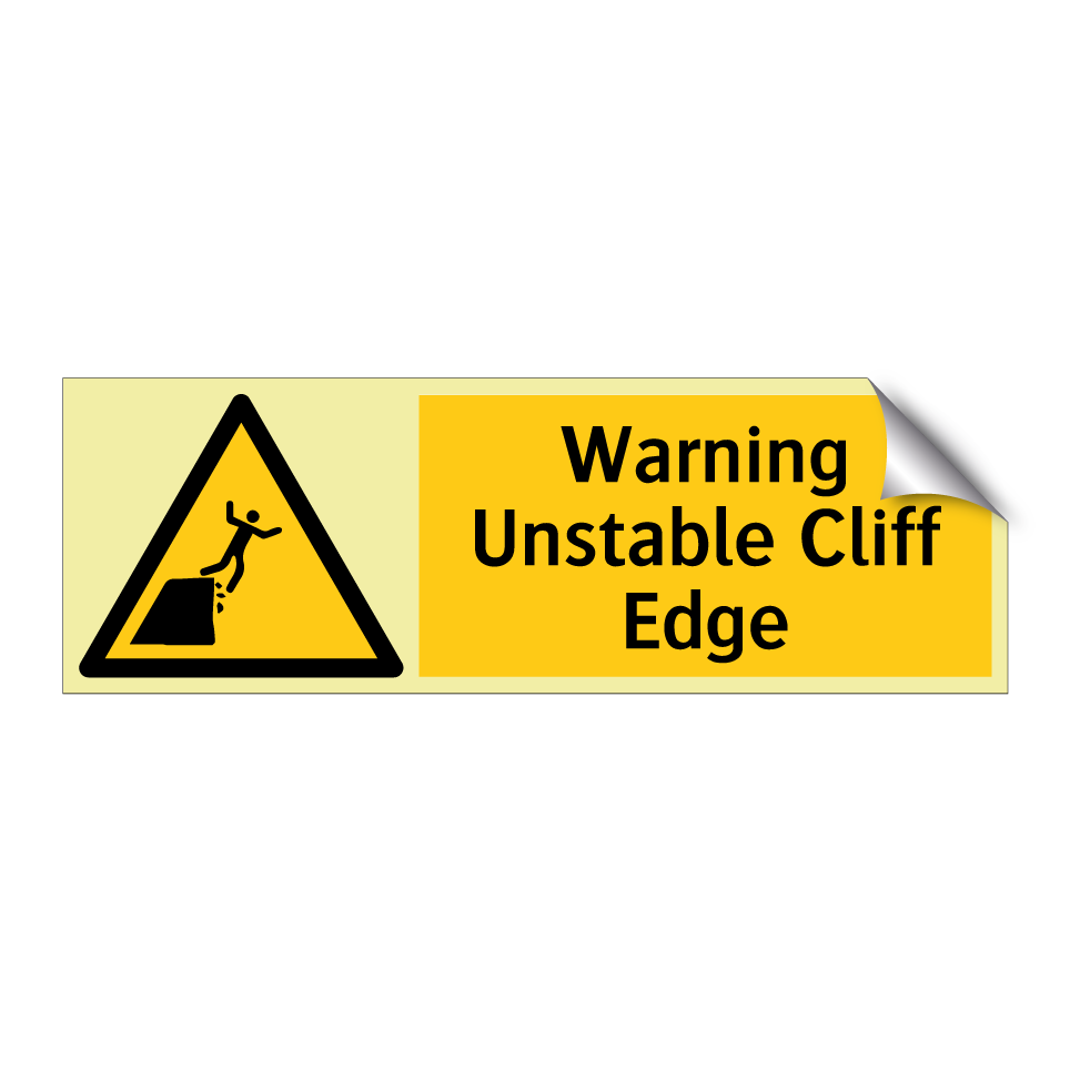Warning Unstable Cliff Edge