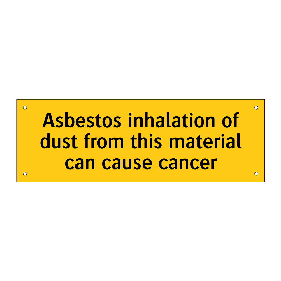 Asbestos inhalation of dust from this material can cause cancer