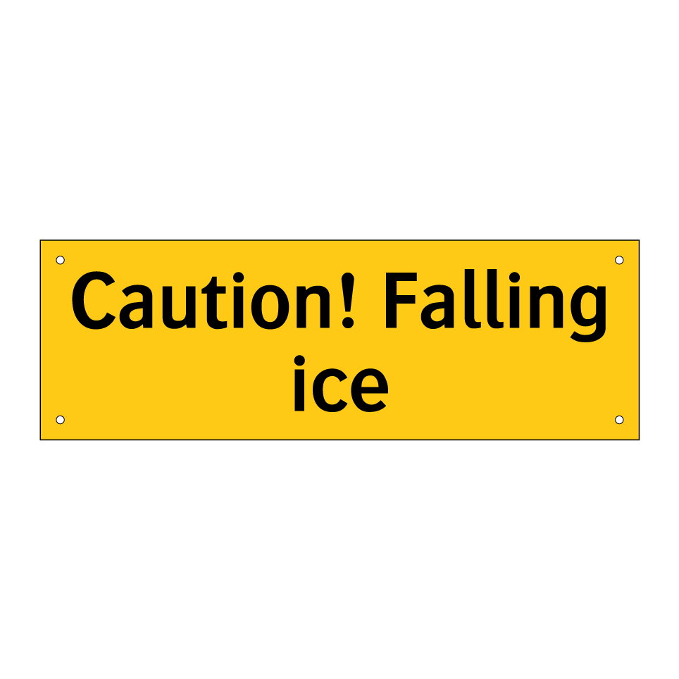 Caution! Falling ice