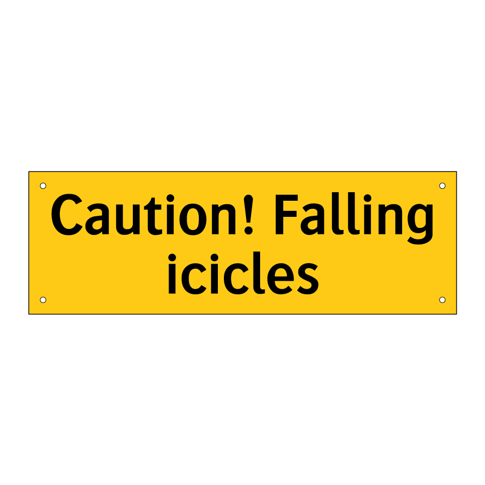 Caution! Falling icicles