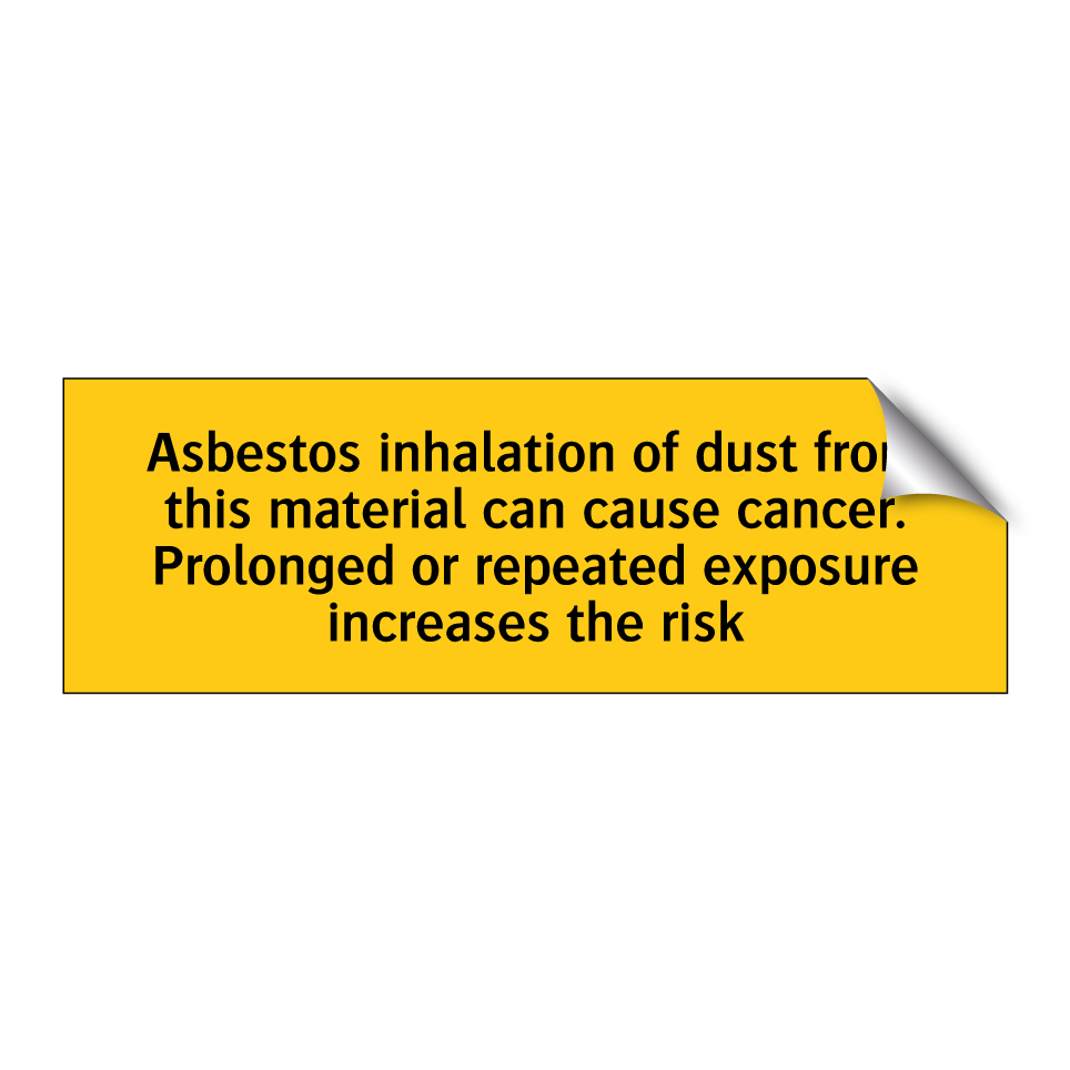 Asbestos inhalation of dust from this material can cause cancer. Prolonged or repeated exposure increases the risk