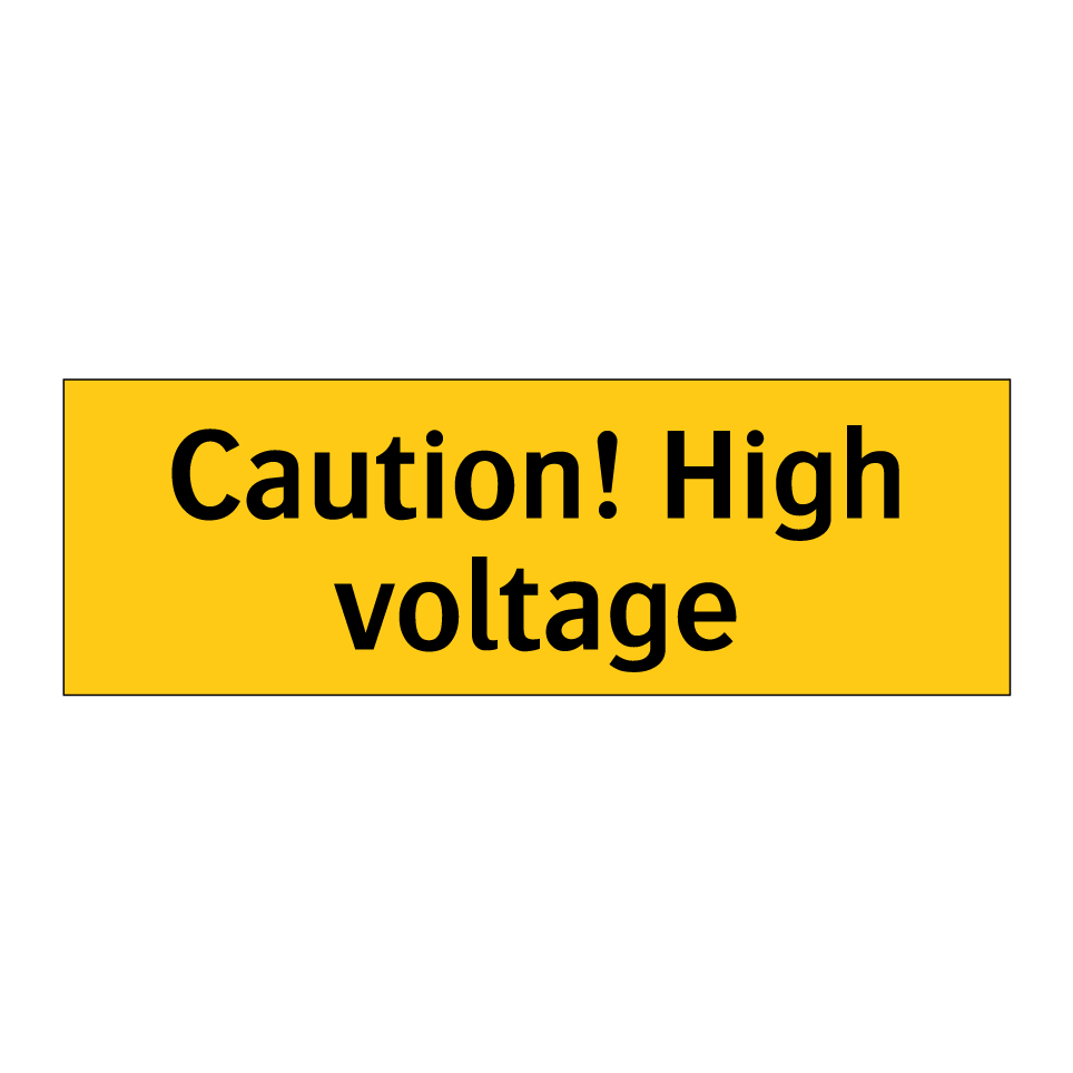 Caution! High voltage