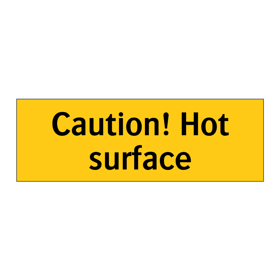 Caution! Hot surface