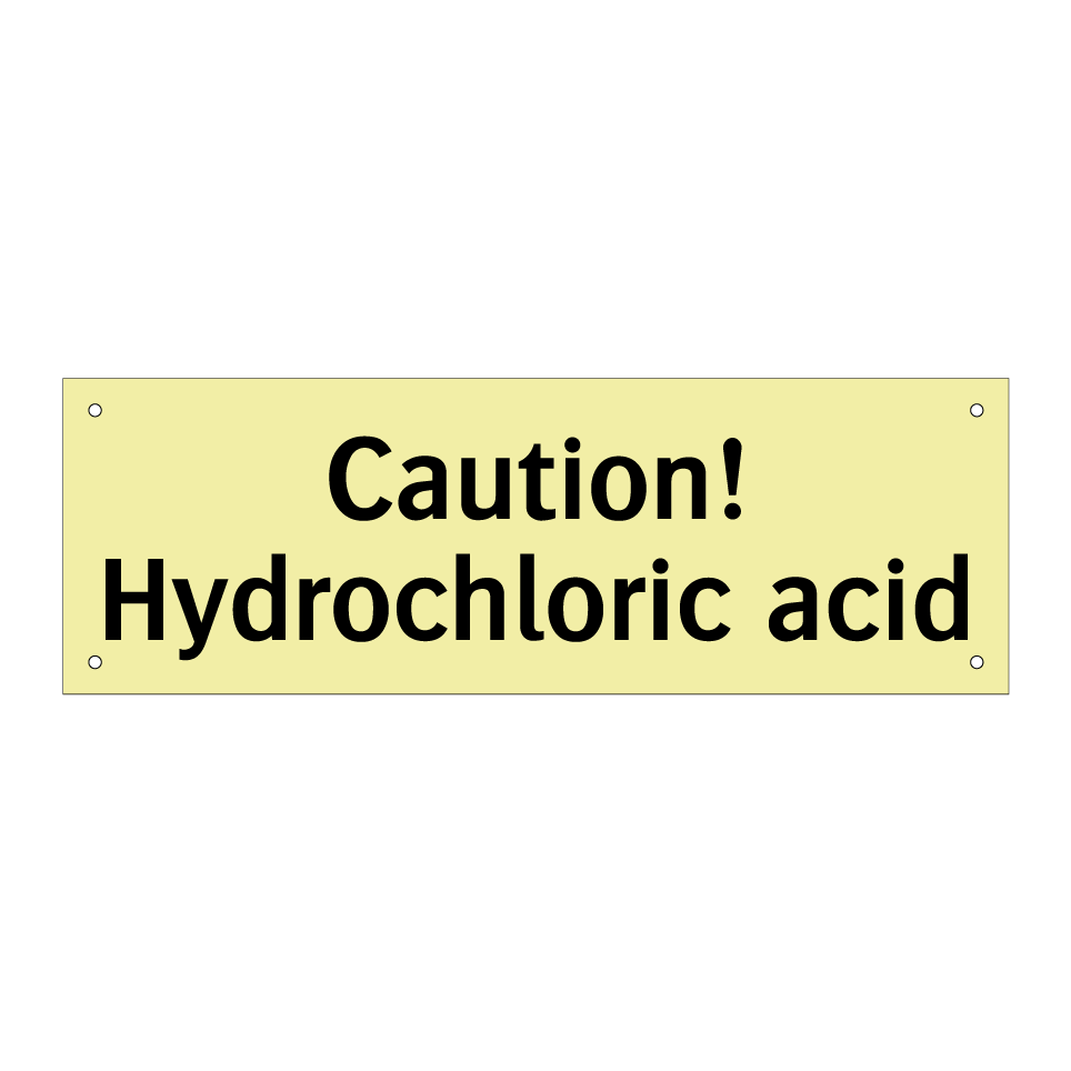 Caution! Hydrochloric acid