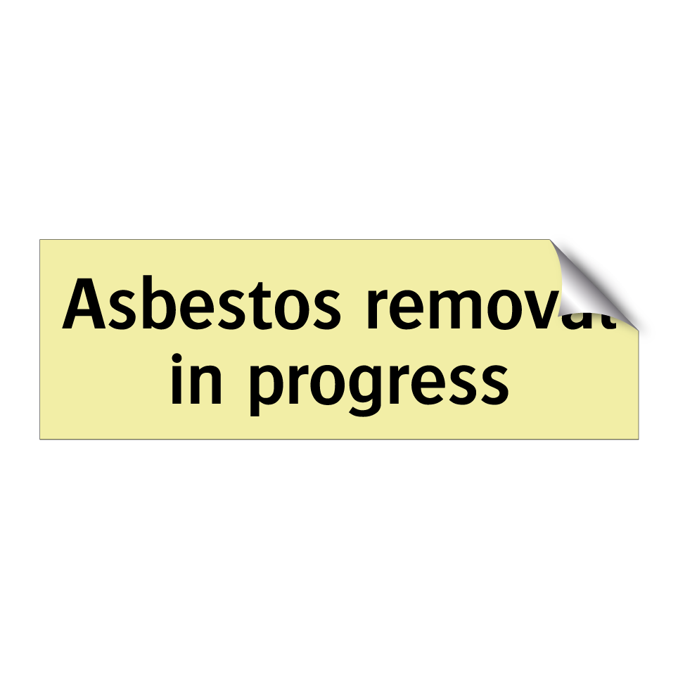 Asbestos removal in progress