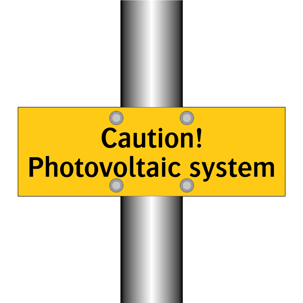 Caution! Photovoltaic system